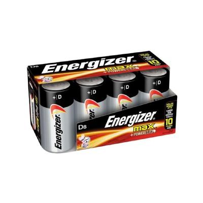 Alkaline Batteries, D Size, 8 Batteries (ENE E95FP-8)