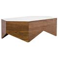Noir Amsterdam Coffee Table Wood in Brown/White | 19 H x 67 W x 32 D in | Wayfair GTAB1024DW