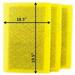 RAYAIR SUPPLY 20x22 Replacement Filter Pads Compatible with Air Ranger Air Cleaner 20x22 Refills (3 Pack) YELLOW