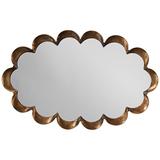 Jamie Young Scallop Antique Brass 36" x 23" Wall Mirror