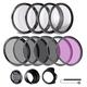NEEWER 49mm ND/CPL/UV/FLD/Close Up Filter and Lens Accessories Kit with ND2 ND4 ND8, Close Up Filters(+1/+2/+4/+10), Tulip Lens Hood, Collapsible Rubber Lens Hood, Lens Cap, Filter Pouch