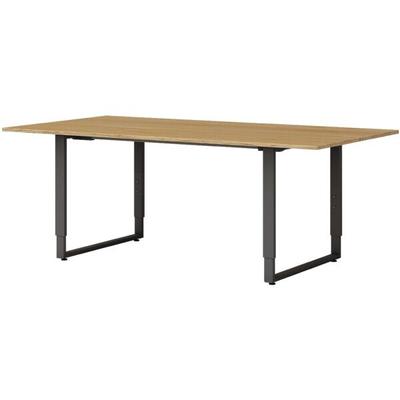 Konferenztisch grau, röhr, 200 cm