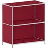 viasit Aktenregal »System 4« breit 2 OH rot, 77.9x80.6x40.4 cm