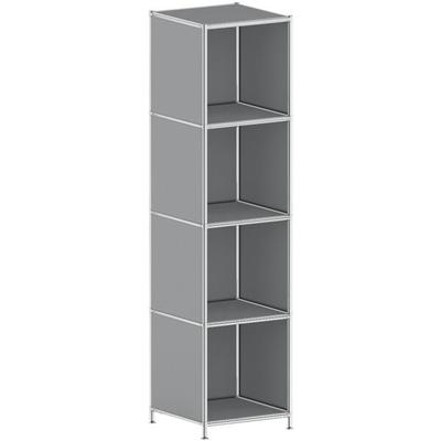 viasit Aktenregal »System 4« schmal 4 OH grau, 40.4x155.6x40.4 cm