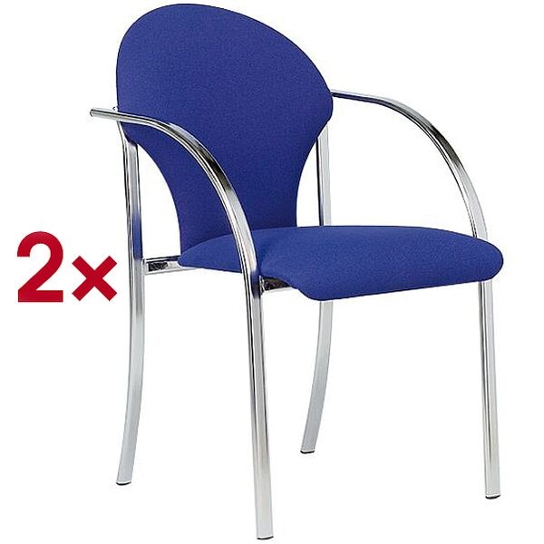 Nowy Styl 2er-Set Stapelstühle »Visa chrom« blau, 45x47 cm