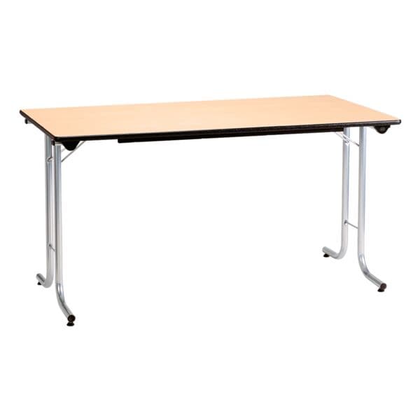 SODEMATUB Klapptisch 140 cm Gestell alufarben braun, 140 cm