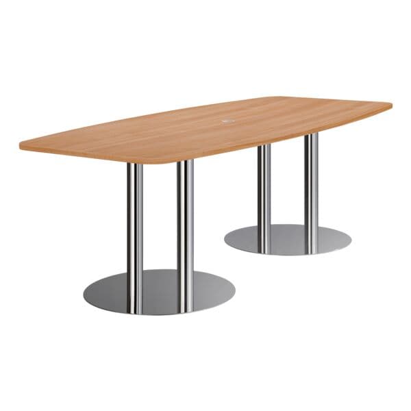 HAMMERBACHER Konferenztisch KT22S »Meeting« Tonnenform 220 cm braun, 220x75.5x103 cm