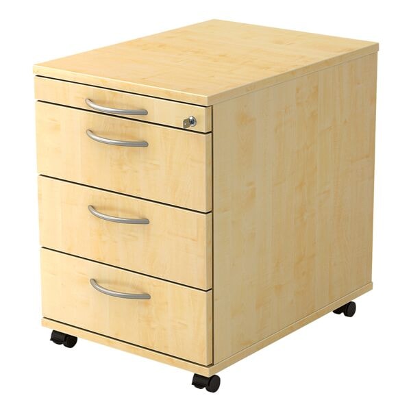 HAMMERBACHER Rollcontainer »A-Line« 3 Schubladen braun, 42.8x59x55.3 cm Image