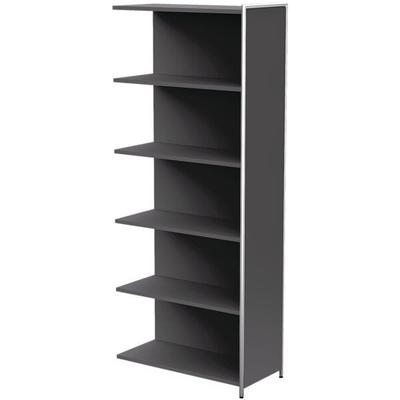 Kerkmann Anbauregal »Artline Transparent« breit 5 OH grau, 78x185x38 cm