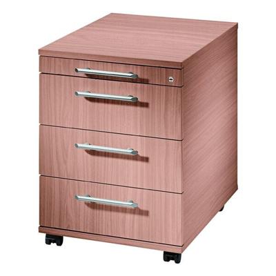 HAMMERBACHER Rollcontainer »Q-Line« mit klassischen Schubladen braun, 42.8x59x55.3 cm