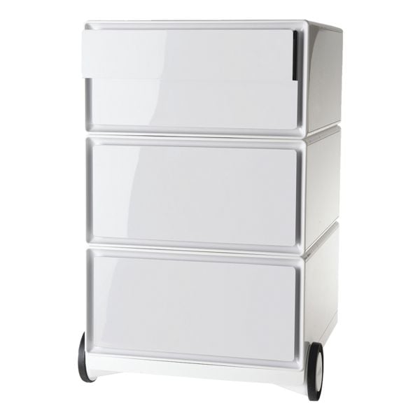 easyOffice Rollcontainer 4 Schübe weiß, 39x64.2x43.6 cm