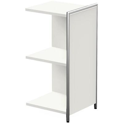 Kerkmann Anbauregal »Artline Transparent« schmal 2 OH weiß, 39x78x38 cm