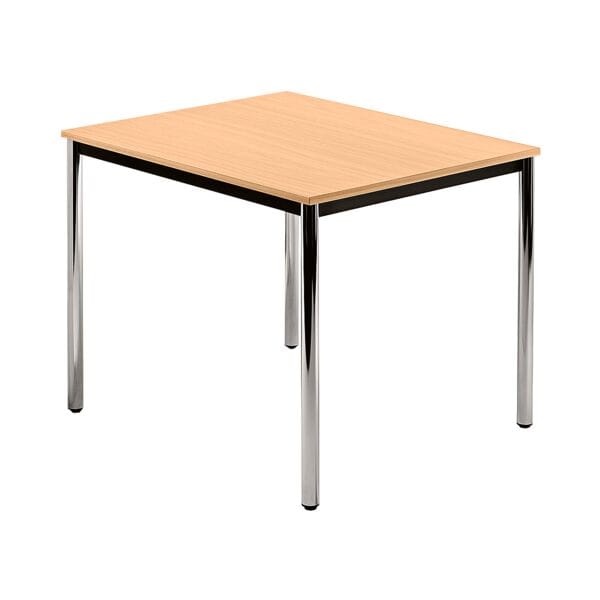 HAMMERBACHER Konferenztisch DR08 »Barcelona« 80x80 cm Gestell silber braun, 80x72 cm Image