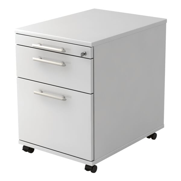 HAMMERBACHER Rollcontainer weiß, 42.8x59x55.3 cm