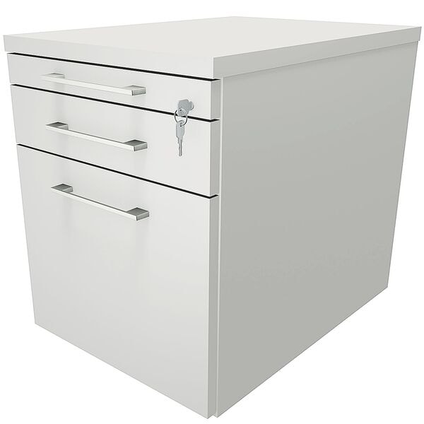 fm Büromöbel Rollcontainer mit Hängeregister »Oldenburg« einheitliches Dekor grau, 43.4x54x60 cm