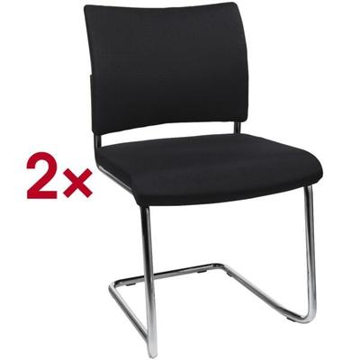 Topstar 2er-Set Stapelstühle »Visit 20« ohne Armehnen schwarz, 48x47 cm