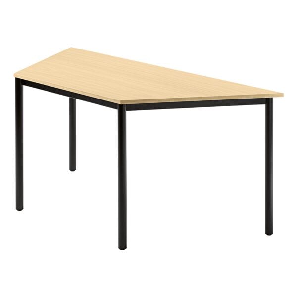 HAMMERBACHER Konferenztisch DRTR »Barcelona« 160x80 cm Trapezform Gestell schwarz braun, 160x72 cm