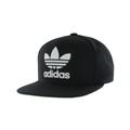 adidas Originals Men's Trefoil Chain Flatbrim Snapback Cap, Black/White, One Size