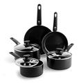 GreenPan Cambridge Healthy Ceramic Nonstick 8-Piece Cookware Pots and Pans Set, Includes Frying Pans and Saucepans with Lids, PFAS Free, For all hobs including Induction, Oven Safe up to 160°C, Black