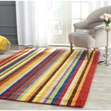 Yellow 72 x 0.63 in Area Rug - Ebern Designs Frann Striped Handmade Wool Area Rug Wool | 72 W x 0.63 D in | Wayfair VKGL8663 37497627