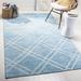 Blue 48 x 0.15 in Indoor Area Rug - Charlton Home® Bradenton Geometric Hand-Knotted Deep Area Rug Slat & Seagrass | 48 W x 0.15 D in | Wayfair