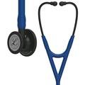 3M Littmann Cardiology IV Diagnostic Stethoscope, Black-Finish Chestpiece, Navy Blue Tube, Black Stem and Headset, 69 cm, 6168