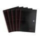 Oxford Black n' Red A4 140 Pages Glossy Wirebound Hard-Back Ruled Notebook (Pack of 5)