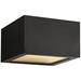 Kube 6"W Satin Black Rectangular LED Outdoor Ceiling Light