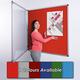 Wonderwall Classic Tamperproof Lockable Notice Board 120X120CM with 2 Matching Locks and Keys, 6 Colours to Choose from, Including (Red)