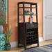 Latitude Run® Addingrove Home Bar, Wine Rack, Storage Cabinet, Laminate, Contemporary, Modern Wood in Brown | 60 H x 15.75 D in | Wayfair