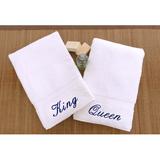 Red Barrel Studio® Personalized King & Queen 2 Piece Turkish Cotton Hand Towel Set Terry Cloth/Turkish Cotton in Gray | Wayfair RDBL4482 38063126