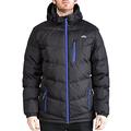 Trespass Blustery, Black, XXL, Warm Padded Waterproof Winter Jacket with Removable Hood for Men, XX-Large / 2X-Large / 2XL, Black