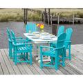 POLYWOOD® Palm Coast 7-Piece Outdoor Dining Set Plastic in Orange/Yellow | Wayfair PWS241-1-10031
