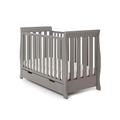 Obaby Stamford Sleigh Mini Cot Bed - Taupe Grey