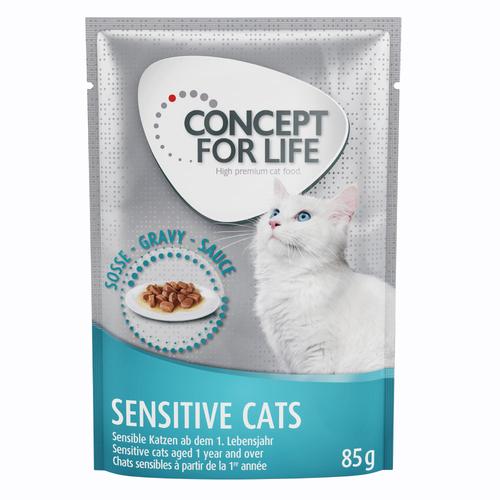 12 x 85g Sensitive Cats-in Soße Concept for Life Katzenfutter nass
