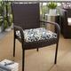 Fleur De Lis Living Indoor/Outdoor Dining Chair Cushion Polyester in Blue/Brown | 20 W x 20 D in | Wayfair FDLL1846 38354721