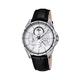 Lotus Men's Quartz Watch with White Dial Analogue Display and Black Leather Strap 18208/1