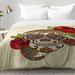 East Urban Home Skull Comforter Set Polyester/Polyfill/Microfiber in Green/Red | Twin XL | Wayfair EAHU7279 37846096