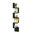 Ebern Designs 5 Piece Corner Shelf Wood in Brown | 48.8 H x 7.8 W x 7.8 D in | Wayfair EBND1588 38737464