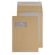 Blake Purely Packaging C4 (A4) 324 x 229 mm Board Back Pocket Peel and Seal Envelopes Window (13901MW) Manilla - Pack of 125