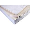 Merino Wool Bedding, natural bedding wool mattress topper fleece sheet natural product Seasons**,Reversible wool underblanket corner straps (140 x 190 cm)