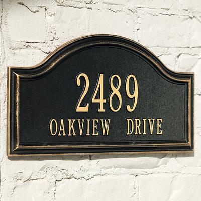 Oakview Address Plaques - Lawn Plaque, Black Lawn Plaque, Estate - Frontgate