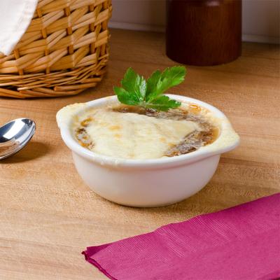 Tuxton BES-1006 8 oz. Eggshell China Gourmet Onion Soup Crock / Bowl - 24/Case