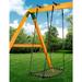 Gorilla Playsets Steel Web/Saucer Swing w/ Chains Nylon/Steel in Black/Brown/Gray | 5 H x 21 W x 43.5 D in | Wayfair 04-0031-BK/G/BK