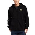 Caterpillar Men's Full Zip Hooded Sweatshirt, Black, Medium