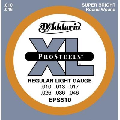 D'Addario EPS510 ProSteels Regular Light Electric Guitar Strings