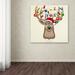 Trademark Fine Art 'Christmas Deer' Canvas Art Canvas in Brown | 24 H x 24 W in | Wayfair ALI7886-C2424GG