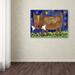 Trademark Fine Art 'Funky Dog w/ Bone' Canvas Art Canvas in Brown | 14 H x 19 W in | Wayfair ALI8211-C1419GG