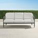 Avery Sofa with Cushions in Slate Finish - Resort Stripe Aruba - Frontgate