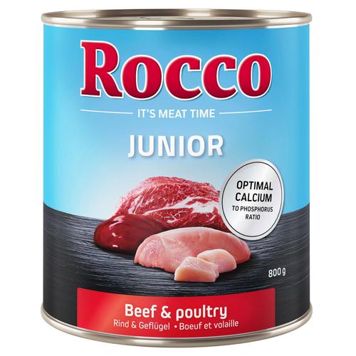 12x800g Junior Geflügel & Rind Rocco Hundefutter nass